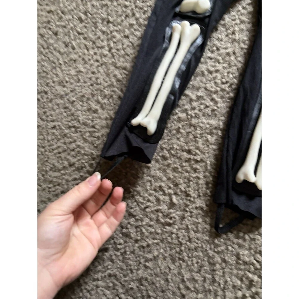 Easter Unlimited Skeleton Childs Halloween Costume White Black Vintage
